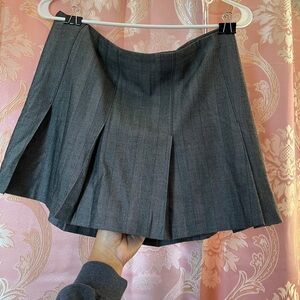 Abercrombie & Fitch Charcoal Pleated Mini Skirt